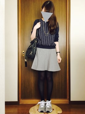 「CASIO」｜「アイテム（スウェット）」を使った、さくらんぼさん（レディース・162cm）の秋コーディネート