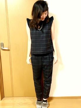 「JILL by Jillstuart」｜「アイテム（オールインワン・サロペット）」を使った、か な よ っ て ぃ ~~ ◡̈୨୧さん（レディース・158cm）の冬コーディネート