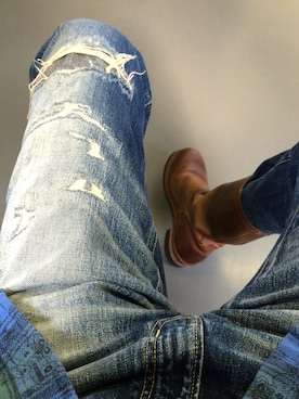 「M（エム）のアイテム（パンツ）」を使った、TMさん（メンズ・176cm）の冬コーディネート