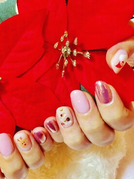 「クリスマスネイル」｜はつねさん（レディース・148cm）の冬コーディネート