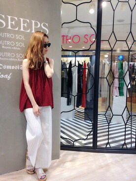 「OUTRO SOL（アウトロ ソル）のアイテム」を使った、MIKIさん（レディース・158cm）の夏コーディネート