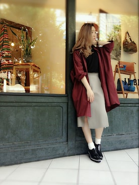 「OUTRO SOL（アウトロ ソル）のアイテム」を使った、MIKIさん（レディース・158cm）の秋コーディネート