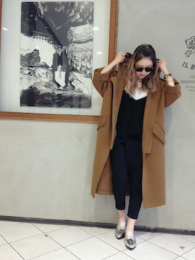 「OUTRO SOL（アウトロ ソル）のアイテム」を使った、MIKIさん（レディース・158cm）の秋コーディネート