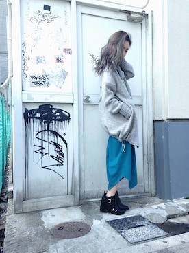 「OSMOSIS（オズモーシス）のアイテム」を使った、MIKIさん（レディース・158cm）の秋コーディネート