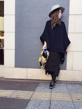 「ファークラッチ」｜MIKIさん（レディース・158cm）の冬コーディネート