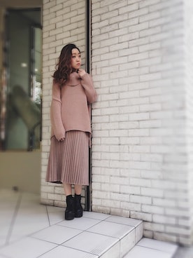 「CHEAP MONDAY（チープマンデイ）のアイテム」を使った、MIKIさん（レディース・158cm）の冬コーディネート