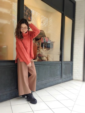 「CHEAP MONDAY（チープマンデイ）のアイテム」を使った、MIKIさん（レディース・158cm）の冬コーディネート