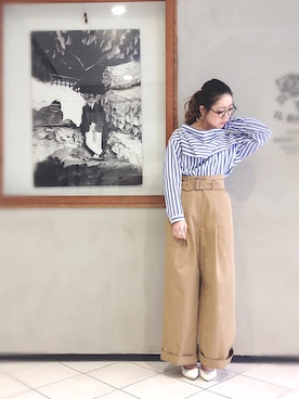 「OUTRO SOL（アウトロ ソル）のアイテム」を使った、MIKIさん（レディース・158cm）の春コーディネート