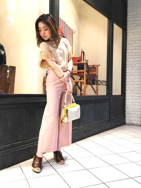 「ピンクベージュ」｜MIKIさん（レディース・158cm）の春コーディネート