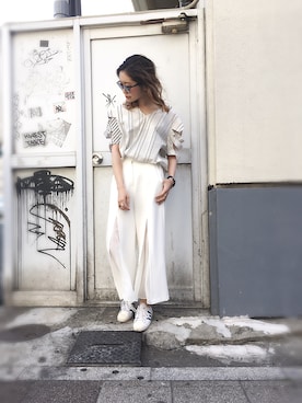 「OUTRO SOL（アウトロ ソル）のアイテム」を使った、MIKIさん（レディース・158cm）の夏コーディネート