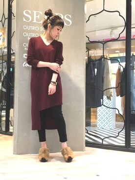 「OSMOSIS（オズモーシス）のアイテム（シューズ）」を使った、MIKIさん（レディース・158cm）の秋コーディネート
