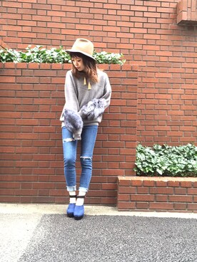 「OSMOSIS（オズモーシス）のアイテム（シューズ）」を使った、MIKIさん（レディース・158cm）の秋コーディネート