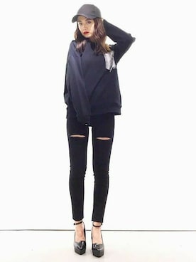 「EMODA（エモダ）のアイテム（その他シューズ）」を使った、EMODA Official_STAFFさん（レディース・160cm）の冬コーディネート