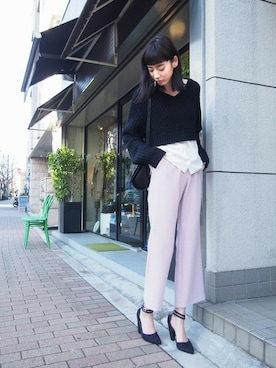 「EMODA（エモダ）のアイテム（パンプス）」を使った、EMODA Official_STAFFさん（レディース・173cm）の冬コーディネート