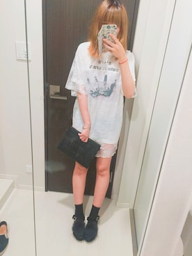 「HoneySalon by foppish（ハニーサロンバイフォピッシュ）のアイテム」を使った、Hihara Kannaさん（レディース・165cm）の夏コーディネート