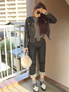 楓さん（レディース・158cm）の冬コーディネート