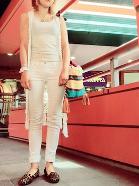 「Amina（アミナ）のアイテム（バッグ）」を使った、楓さん（レディース・158cm）の夏コーディネート