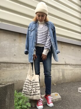 楓さん(レディース・158cm)の春コーディネート