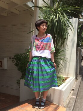 アトリエドゥサボンさん（レディース・159cm）の夏コーディネート