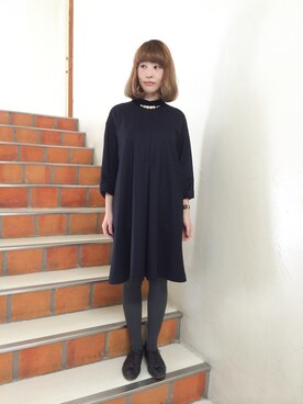 アトリエドゥサボンさん（レディース・159cm）の秋コーディネート