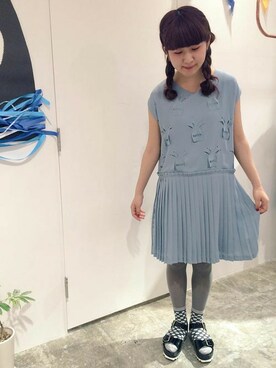 「サンダルに靴下」｜アトリエドゥサボンさん（レディース・157cm）の春コーディネート