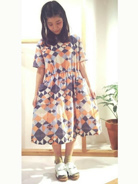 「柄」｜アトリエドゥサボンさん（レディース・157cm）の春コーディネート