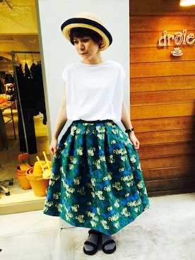 「柄」｜アトリエドゥサボンさん（レディース・157cm）の夏コーディネート