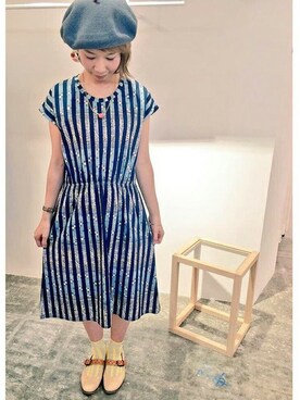 「柄」｜アトリエドゥサボンさん（レディース・157cm）の夏コーディネート