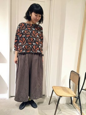 「peu pres（プープレ）のアイテム」を使った、アトリエドゥサボンさん（レディース・157cm）の秋コーディネート