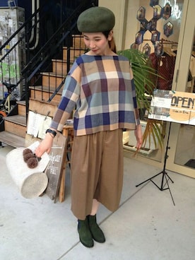 アトリエドゥサボンさん（レディース・157cm）の秋コーディネート