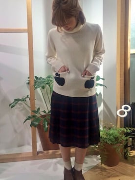 「peu pres（プープレ）のアイテム」を使った、アトリエドゥサボンさん（レディース・157cm）の秋コーディネート