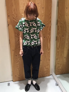 「peu pres（プープレ）のアイテム」を使った、アトリエドゥサボンさん（レディース・157cm）の春コーディネート