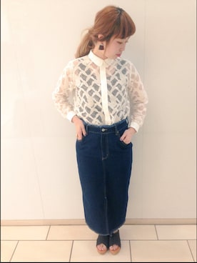 「I AM I BOYGAL（アイアムアイボイガル）のアイテム」を使った、アトリエドゥサボンさん（レディース・157cm）の春コーディネート