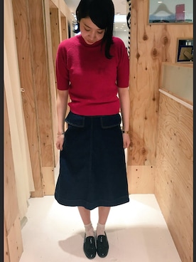 「peu pres（プープレ）のアイテム」を使った、アトリエドゥサボンさん（レディース・157cm）の春コーディネート