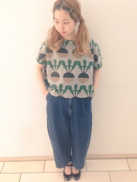 「peu pres（プープレ）のアイテム」を使った、アトリエドゥサボンさん（レディース・157cm）の春コーディネート