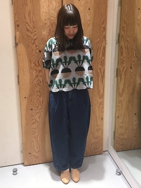 「peu pres（プープレ）のアイテム」を使った、アトリエドゥサボンさん（レディース・157cm）の春コーディネート