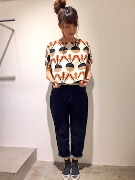 「peu pres（プープレ）のアイテム」を使った、アトリエドゥサボンさん（レディース・157cm）の春コーディネート