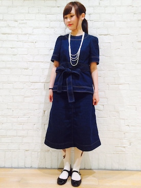 「peu pres（プープレ）のアイテム」を使った、アトリエドゥサボンさん（レディース・157cm）の春コーディネート