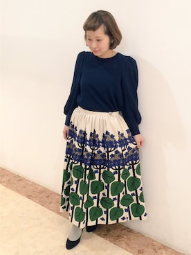 「peu pres（プープレ）のアイテム」を使った、アトリエドゥサボンさん（レディース・157cm）の春コーディネート