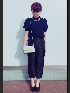 「peu pres（プープレ）のアイテム」を使った、アトリエドゥサボンさん（レディース・157cm）の春コーディネート