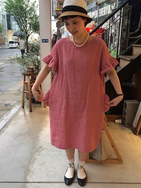 「peu pres（プープレ）のアイテム」を使った、アトリエドゥサボンさん（レディース・157cm）の春コーディネート