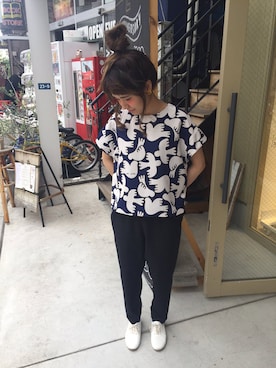 「peu pres（プープレ）のアイテム」を使った、アトリエドゥサボンさん（レディース・157cm）の春コーディネート