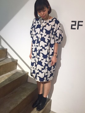 「peu pres（プープレ）のアイテム」を使った、アトリエドゥサボンさん（レディース・157cm）の春コーディネート