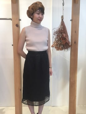 「peu pres（プープレ）のアイテム」を使った、アトリエドゥサボンさん（レディース・165cm）の夏コーディネート