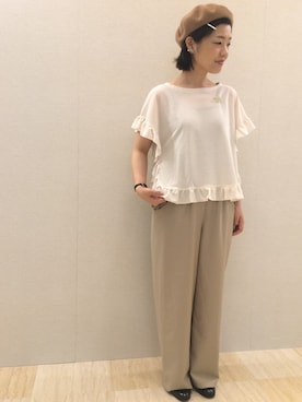 「peu pres（プープレ）のアイテム」を使った、アトリエドゥサボンさん（レディース・158cm）の夏コーディネート