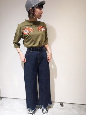 「I am I in fact...（アイアムアイインファクト）のアイテム（パンツ）」を使った、アトリエドゥサボンさん（レディース・157cm）の秋コーディネート