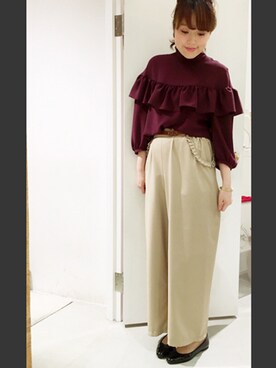 アトリエドゥサボンさん（レディース・157cm）の秋コーディネート