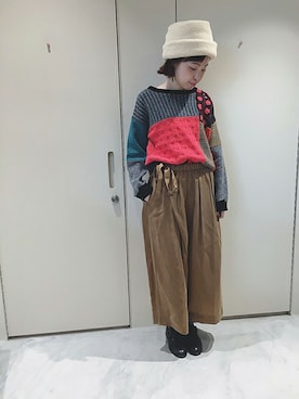 アトリエドゥサボンさん（レディース・157cm）の秋コーディネート