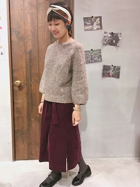 アトリエドゥサボンさん（レディース・157cm）の秋コーディネート