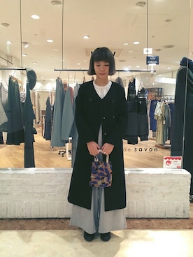 アトリエドゥサボンさん（レディース・157cm）の秋コーディネート